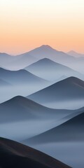 Misty mountain view