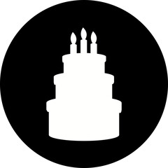 Obraz premium Happy birthday single vector icon