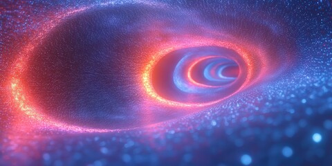 Obraz premium Red and blue cosmic tunnel