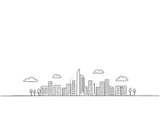 city in the city skyline vector. Generative ai