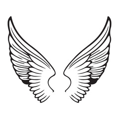 tattoo, flying, bird,wings vector design 