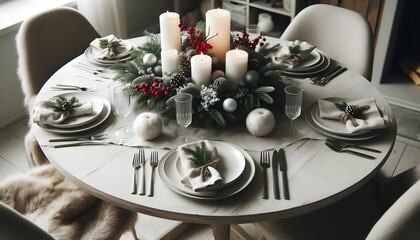 Elegant Holiday Dining: Scandinavian-Inspired Christmas Table Decor