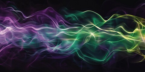 Obraz premium green and purple smoky abstract background