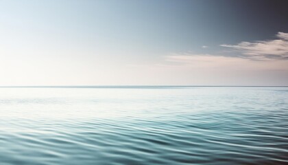 Obraz premium Tranquil Blue Sky and Water Backgrounds Serene Scenes for Creative Projects