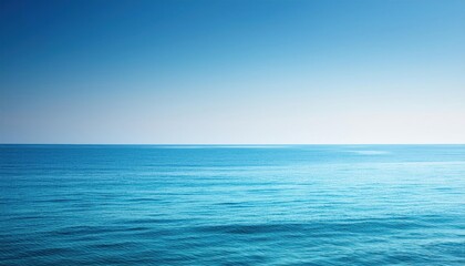 Fototapeta premium Tranquil Blue Sky and Water Backgrounds Serene Scenes for Creative Projects