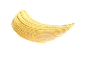 Golden Brush Stroke on Transparent Background