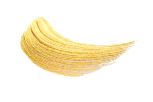 Golden Brush Stroke on Transparent Background