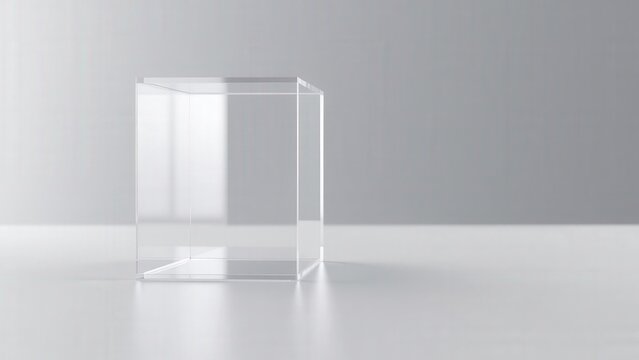 Acrylic box frame with transparent walls, great for displaying photos or memorabilia