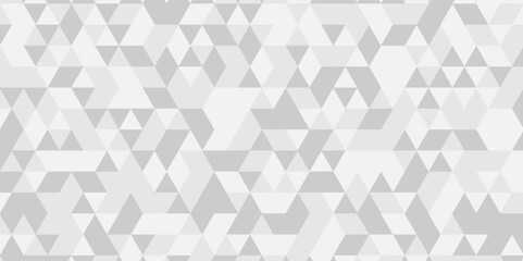Fototapeta premium Seamless geometric pattern square shapes low polygon backdrop background. Abstract geometric wall tile and metal cube background triangle wallpaper. Gray and white polygonal background.