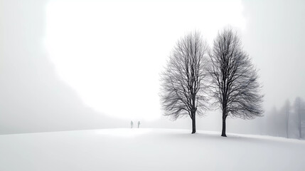 Fototapeta premium trees in the snow