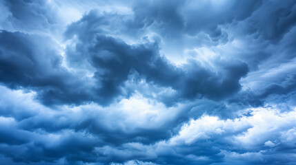 Dark cloudy sky with overcast weather