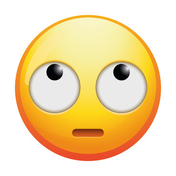 An emoji face with rolling eyes, conveying annoyance or exasperation in bright yellow tones.