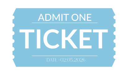 Blue Ticket, admit one ticket