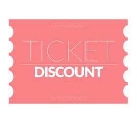 Pink Ticket, admit one ticket isolated