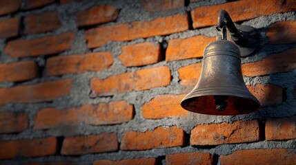 Obraz premium School Bell on Brick Wall