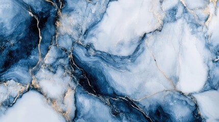 High-resolution image of dark blue and white marble, showcasing the natural texture of marble with intricate patterns, perfect for various design applications and projects.