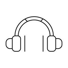 Fototapeta premium earphones icon vector on white background 