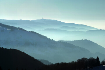 Fototapeta premium Landschaft, Winter, Schwarzwald