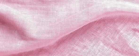 Soft pink fabric texture with gentle folds and fine woven details Generative AI