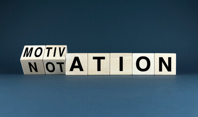 Wooden blocks transforming from Notation to Motivation