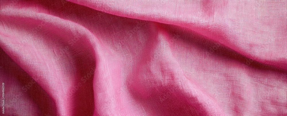 Wall mural soft pink fabric texture with delicate folds and fine woven pattern generative ai