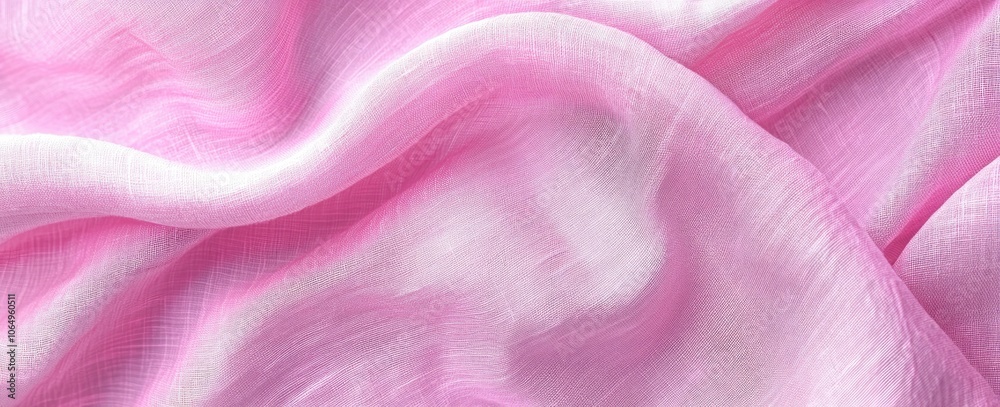 Wall mural soft pink fabric texture with delicate folds and fine woven pattern generative ai