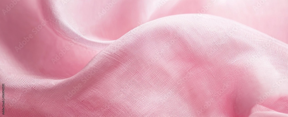 Wall mural soft pink silk fabric texture with smooth folds and glossy finish generative ai