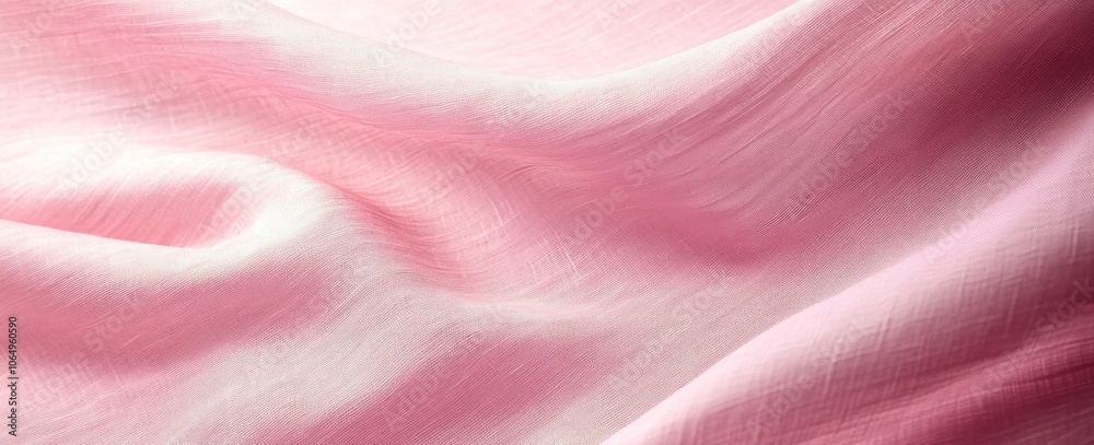 Wall mural soft pink silk fabric texture with smooth folds and glossy finish generative ai