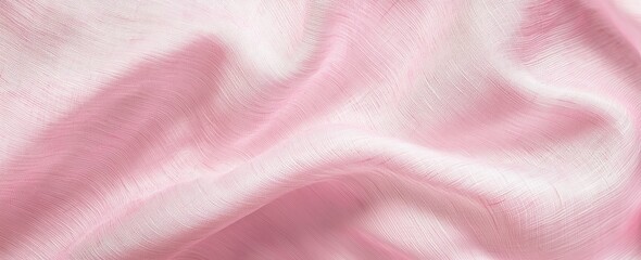 Soft pink silk fabric texture with smooth folds and glossy finish Generative AI