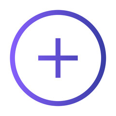 Obraz premium A simple plus sign design against a white background, symbolizing addition or positivity, commonly used in digital interfaces