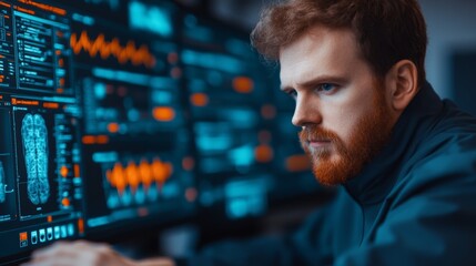 Cybersecurity Analyst at Work 