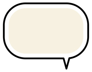 シンプルな黒の縁取り線の吹き出し　5