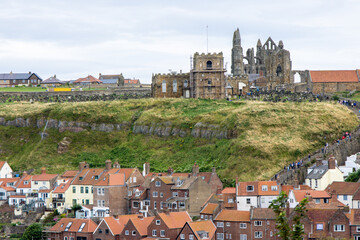 Whitby Abbey Sits On The High Point Of The Town Visited By Thousands Of Tourists Every Year