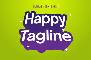 happy tagline text effect