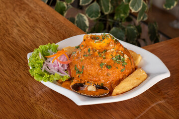 Arroz con mariscos peruano