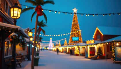 Blurred Festive decoration lights