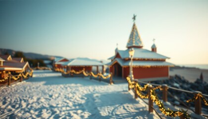 Fototapeta premium Blurred Festive decoration lights