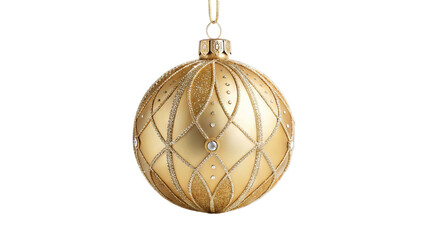 Elegant Gold Christmas Ornament with Intricate Design