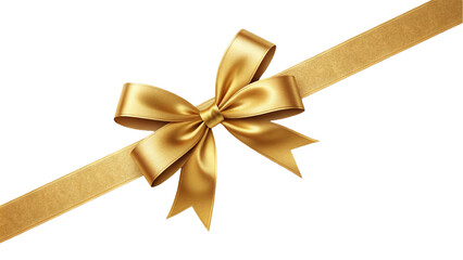 Golden Bow with Ribbon: Elegant Gift Wrapping Design