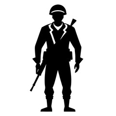 Soldier Silhouette vector illustration