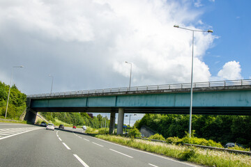 Obraz premium A Bridge Structure For People And Vehicles To Pass Over Or Under