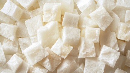 a background of white sugur cubes, AI Generative
