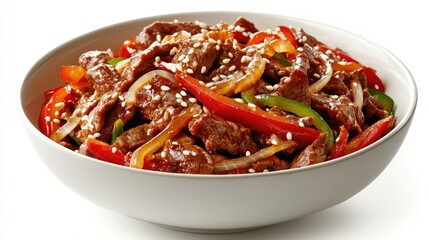 Stir Fried Beef with Colorful Bell Peppers