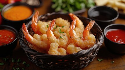 Crispy Shrimp Tempura in a Charming Basket