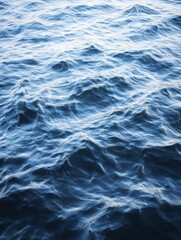 Fototapeta premium Abstract Blue Ocean Waves Texture - Water Surface Background