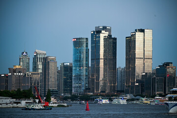 Landmark in Shanghai, China, Modern cityscape. July 28, 2024