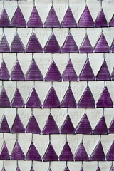 Elegant abstract backdrop with a geometric design in purple and white, offering a fresh and clean look.