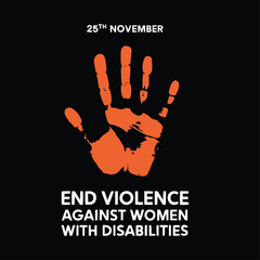 Fototapeta premium END VIOLENCE AGAINST WOMEN WITH DISABILITIES