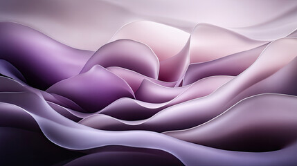 Obraz premium Intricate blend of purple waves and flowing liquid textures creates serene and calming atmosphere. soft gradients evoke sense of tranquility and elegance