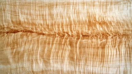 Closeup of Natural Curly Maple Wood Grain Texture